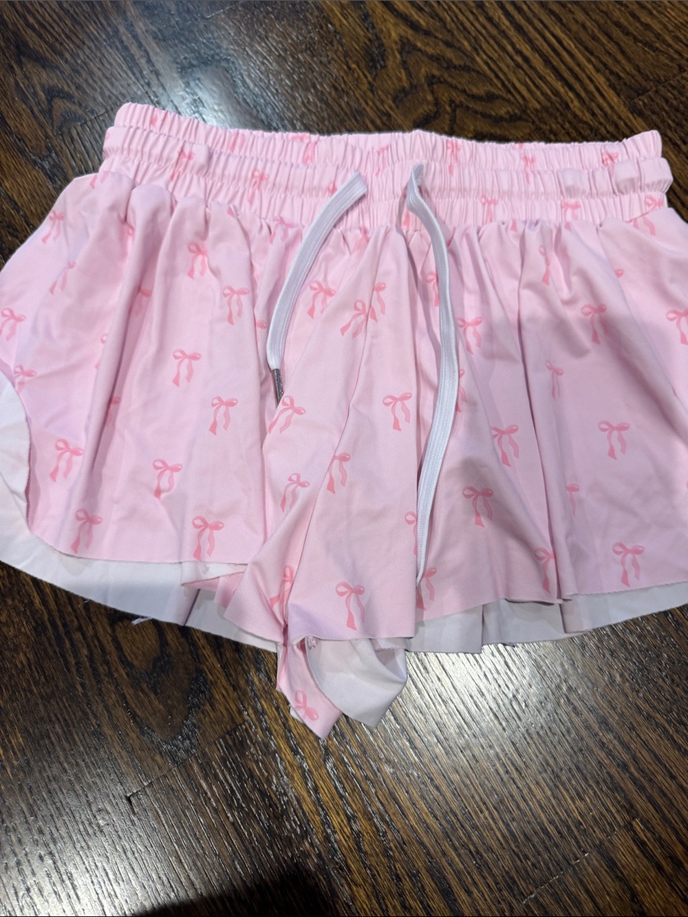 Katie J NYC Girls size XL Pink Bow-Print Women's Sleep Shorts new no tags